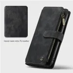 iPhone 11 Leather Wallet Zipper Case with Card Slots and Cash Compartment