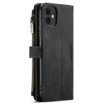 iPhone 11 Leather Wallet Zipper Case with Card Slots and Cash Compartment