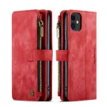 iPhone 11 Zipper Pocket Wallet Case with Premium Leather & Full Protection