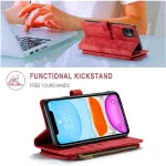 iPhone 11 Zipper Pocket Wallet Case with Premium Leather & Full Protection