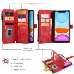 iPhone 11 Zipper Pocket Wallet Case with Premium Leather & Full Protection