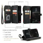 Samsung Galaxy S24 Folio Wallet Case with Zipper and Card Holder