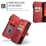 Luxury Samsung Galaxy S25 Plus Leather Wallet Case with Zipper Pocket