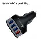 Car Charger USB 4 Port For All Mobiles Phones Qualcomm Charge 3.0