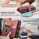 iPhone 13 Leather Wallet Case with Card Holder, Kickstand & Lanyard Strap | Premium Case