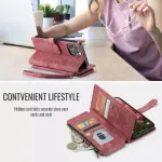 iPhone 13 Leather Wallet Case with Card Holder, Kickstand & Lanyard Strap | Premium Case