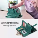 iPhone 13 Leather Wallet Case with Card Holder, Kickstand & Lanyard Strap | Premium Case