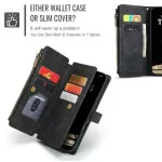iPhone 13 Leather Wallet Case with Card Holder, Kickstand & Lanyard Strap | Premium Case