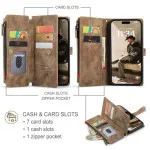 iPhone 13 Leather Wallet Case with Card Holder, Kickstand & Lanyard Strap | Premium Case