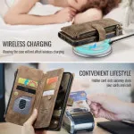 iPhone 13 Leather Wallet Case with Card Holder, Kickstand & Lanyard Strap | Premium Case