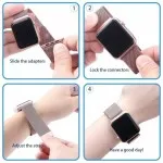 Stainless Steel Magnetic Milanese Loop Band for Apple Watch Series 10-1, Men & Women