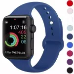 Apple Watch Strap: Silicone Sport Band for Series 9, 8, 7, 6, SE, 5, 4, 3 (38/40/42/44)