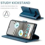 Google Pixel 9 Pro Protective Leather Wallet Case with Multi-Function Design