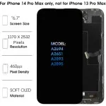 For iPhone 14 Pro Max LCD Screen Replacement - Soft OLED Display