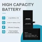 iPhone X/XS/XR/XS Max Battery Replacement – 2025 Upgraded, High-Capacity, 0 Cycle & High Quality