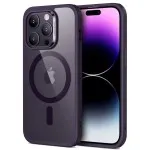 MagSafe Slim iPhone 14 Pro Max Case with 10 FT Drop Protection Shockproof Design in Matte Purple