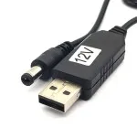 USB DC 12V Cable 5V Step Up 12v DC Power Boost Charging Cable Module 1M Jack 5.5mm x 2.1mm UK