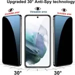2-Pack Privacy Screen Protector for Samsung Galaxy A04S – Anti-Spy Tempered Glass