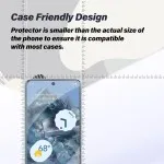 Google Pixel 8 Pro Screen Protector 2-Pack – Ultra-Clear Tempered Glass, 9H Hardness