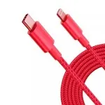 Type C to iPhone Charger Cable - Braided Long USB-C Fast Charging Lead (1m, 2m, 3m) for iPhone 14, 13, 12, 11, X, 8