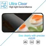 Google Pixel 8a Privacy Glass Screen Protector [2 Pack] | Anti-Spy 9H Tempered Glass with Fingerprint Unlock