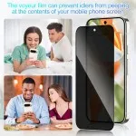 Google Pixel 8a Privacy Glass Screen Protector [2 Pack] | Anti-Spy 9H Tempered Glass with Fingerprint Unlock