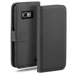 Samsung Galaxy S2 (2011) Leather Wallet Case - Flip Stand Book Cover