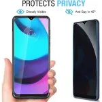 2 Pack Privacy Screen Protector for Motorola Moto E20 – Anti-Spy Tempered Glass, Case Friendly, UK Stock