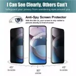 2x Privacy Tempered Glass for Motorola Moto G20 with Ultra HD Screen Protection