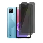 2 Pack Privacy Tempered Glass Screen Protector for Realme C21 UK – Anti-Spy, 9H Scratch Resistant, Full Coverage