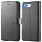 iPhone 7 Plus (2016) Leather Wallet Case With Magnetic Folding Stand
