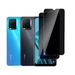 Privacy Tempered Glass for Vivo T1x 4G – 2-Pack, Scratch & Fingerprint Resistant, Full Fit