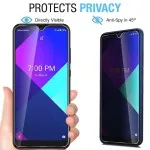 Privacy Screen Protector for Vivo Y33 2-Pack 9H Hard Tempered Glass, Anti-Spy and Anti-Scratch