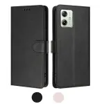 Motorola Moto G54 5G Wallet Case – RFID Blocking, 3 Card Slots, Shockproof PU Leather Flip Cover, Magnetic Stand, Protective Phone Case for Moto G54 5G