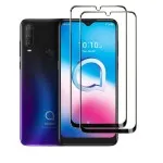 Premium 9D Glass Protector for Alcatel 3L– 2 Pack Shockproof & Case Friendly Anti-Scratch Shield