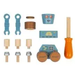 Janod Brico’Kids Wooden Robot Construction Toy – DIY Build & Play Set for Kids, Model-J06473