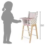 Janod Candy Chic Childs Wooden Chair – High Chair for Dolls & Toys, J05888