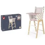 Janod Candy Chic Childs Wooden Chair – High Chair for Dolls & Toys, J05888