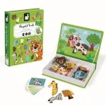 Janod Magnetibook – Animals Magnetic Educational Toy with 30 Magnets & 10 Cards, J02723