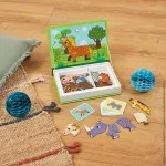 Janod Magnetibook – Animals Magnetic Educational Toy with 30 Magnets & 10 Cards, J02723