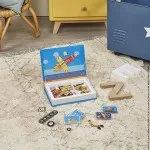 Janod Magneti’Book Racers J02715 – 50 Magnetic Pieces & 18 Cards Educational Toy