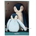 Kaloo Penguin Cuddly Toys K212000 – 2 Piece Soft Plush Set, Blue 15cm & 25cm Baby Gift