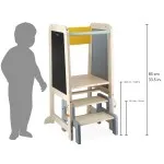 Janod Wooden Learning Tower – Adjustable Heights for Toddlers J09640