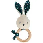 Kaloo FSC Wood Ring Baby Rattle – Rabbit Plush Soft Toy with Bell, K216000