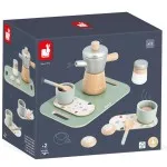 Janod Wooden Italian Coffee Set – Pretend Play Toy for Kids 2+, J06630