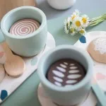 Janod Wooden Italian Coffee Set – Pretend Play Toy for Kids 2+, J06630