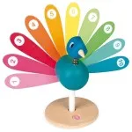 Janod Wooden Educational Peacock – Numbers & Colours Learning Toy UK J08040