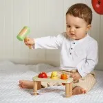 Janod Farm Tap Tap Vegetables J03309 – Wooden Hammer Game for Toddlers (12m+)