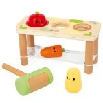 Janod Farm Tap Tap Vegetables J03309 – Wooden Hammer Game for Toddlers (12m+)
