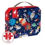 Janod Rocket Jigsaw UK – 54 Piece Children’s Puzzle with Carry Case J02545